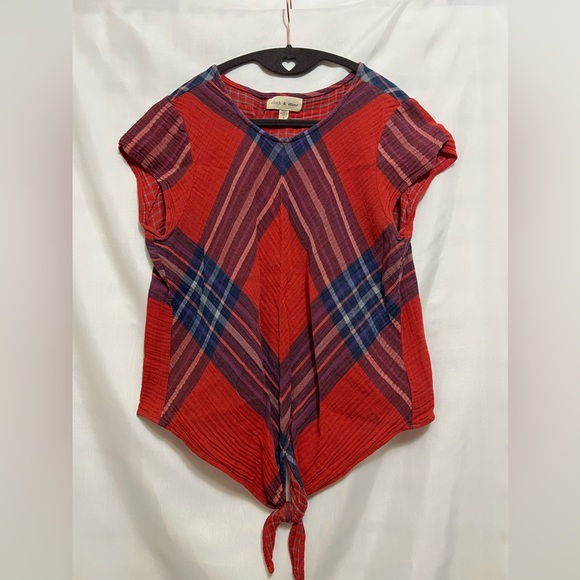 Anthropologie Cloth & Stone Tie-Front Blouse - Picture 2 of 5